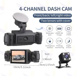 دوربین ثبت وقایع 4 لنزه 360 درجه مدل S7 - ویوناتک