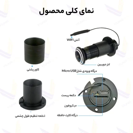دوربین چشمی درب هوشمند WiFi مدل V380 - ویوناتک